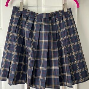 Plaid Pleated Skirt